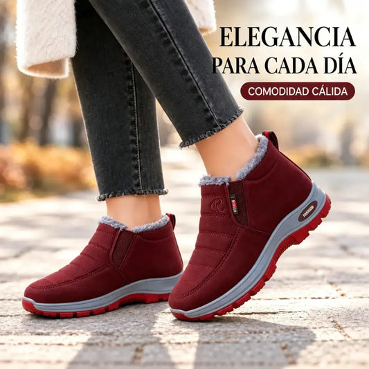 Botas de invierno unisex con forro de felpa: cálidas, cómodas y antideslizantes para el clima frío.
