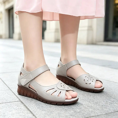 🔥【35-41】Nowy letni model – wygodne damskie sandały ze skóry naturalnej z miękką podeszwą.