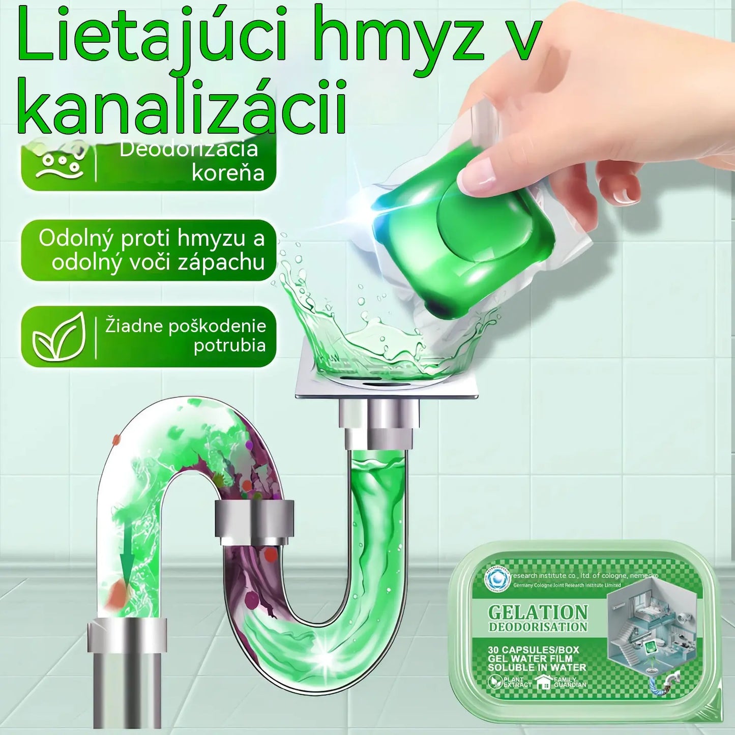 ✨Dwa opakowania (100 tabletek) 🔥🎉 Kapsułki z bioenzymami do usuwania zapachów z kanalizacji.