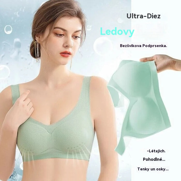 ❄️🧊【Oferta limitada】✨【Juego de 3 piezas】【40–120KG】Sujetador push-up de seda helada 2025 – sin costuras, ligero y transpirable ❄️💃【Comodidad diaria máxima】