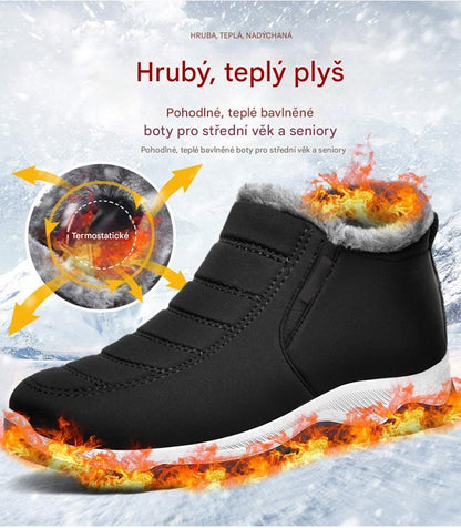 🔥【Speciální sleva 50 %】【35–48】Unisex zimní boty s hřejivou plyšovou podšívkou – teplé, pohodlné a protiskluzové do chladného počasí