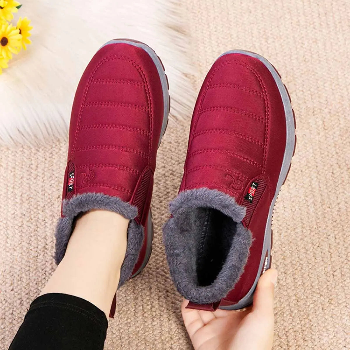 🔥【35-48】Zimné unisex topánky s kožušinovou podšívkou – teplé, pohodlné a protišmykové na chladné dni
