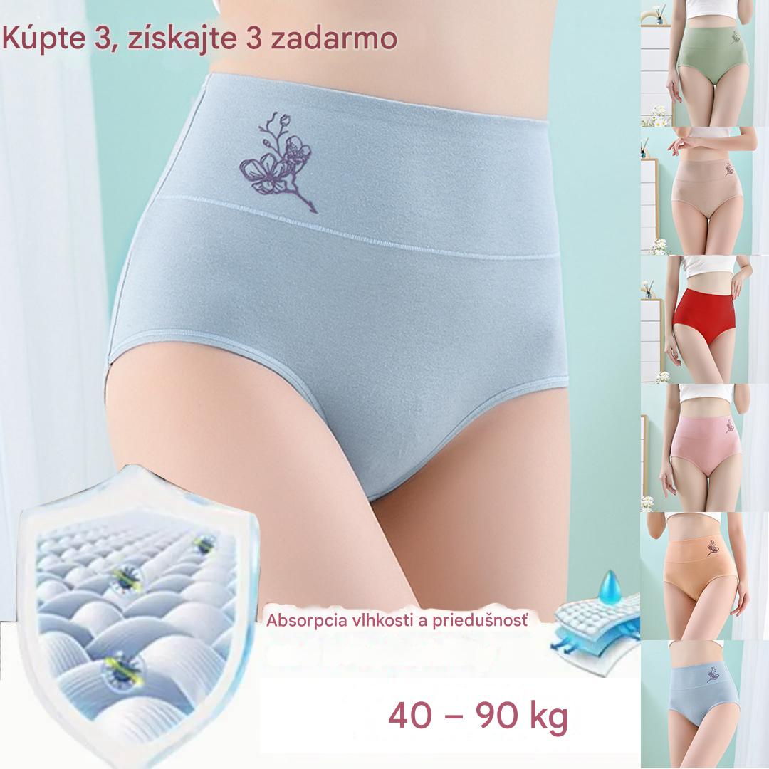 💖【Súprava 6 kusov】🎁 [40 – 100 kg] Zdvíhacie nohavičky s vysokým pásom z čistej bavlny – Skvelá ponuka
