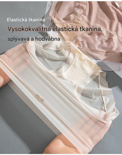 🩲Nová akcia 【6 kusov】Dámske nohavičky s vysokým pásom z ľadového hodvábu
