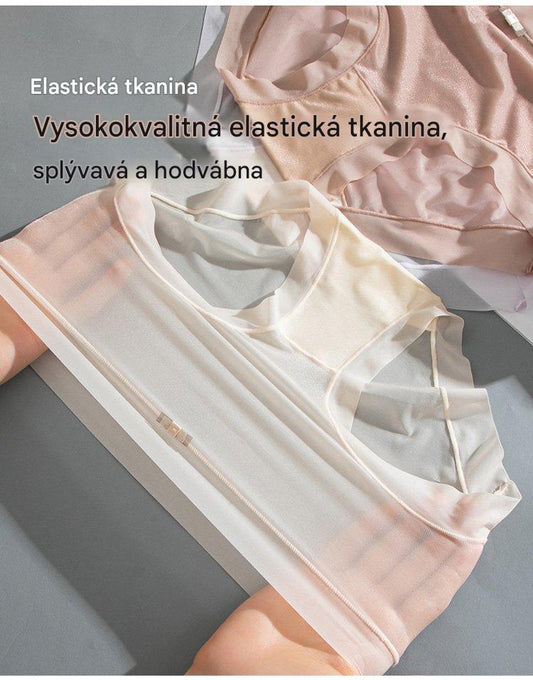 🩲Nová akcia 【6 kusov】Dámske nohavičky s vysokým pásom z ľadového hodvábu