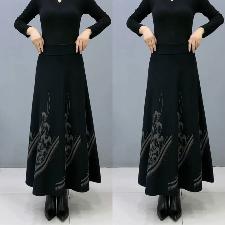👗🎀 【S-3XL】 Podzimná a zimná dámská vlnená sukňa