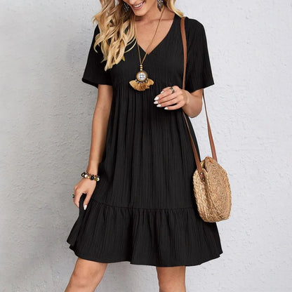 💖【S-3XL】Rochii casual vaporoase și la modă, disponibile în mai multe culori.