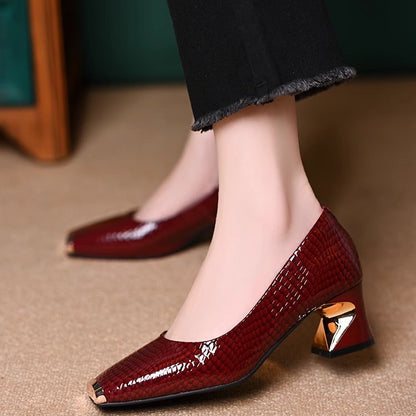 🔥 Buty damskie 35–42 na słupku – kwadratowy nosek, eleganckie i wygodne