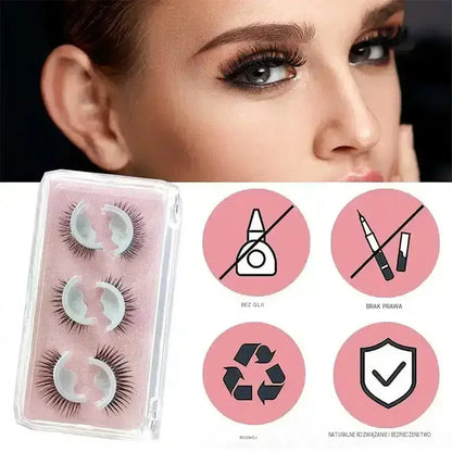 👁️✨ Samoprzylepne sztuczne rzęsy wielokrotnego użytku – bez kleju, wystarczy delikatnie docisnąć. Naturalnie podkręcone, łatwe do założenia i zdjęcia. Twój nowy ulubiony dodatek do makijażu! 💕🌸