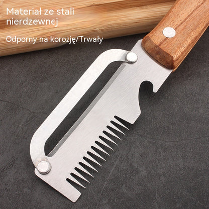 ✨Kup 1, a 1 dostaniesz gratis (2 produkty) 🧅🔪 Wielofunkcyjny obierak kuchenny 3 w 1: obiera, kroi i otwiera butelki