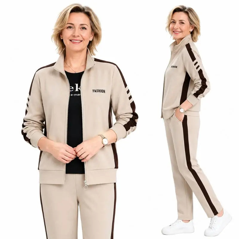 🔥【50% zniżki】🔥【M-5XL】【Kurtka + spodnie】😍 Nowy jesienny komplet sportowy casual, duże rozmiary