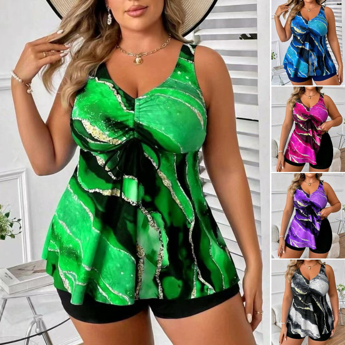 🏖️👙【S-5XL】Stylowy kostium kąpielowy z nadrukiem Duży wybór rozmiarów  Modny wzór