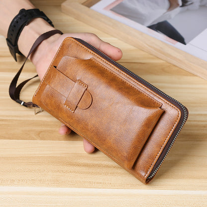 💼【Cumpără 1, primești 1 GRATIS🔥】Portofel bărbătesc multifuncțional din piele naturală, lucrat manual – Stil nou & elegant