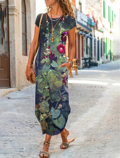 🌞👗【S-3XL】Fustă lungă de vară cu imprimeu 🌸 din bumbac Tencel – moale, texturată și confortabilă 💖✨