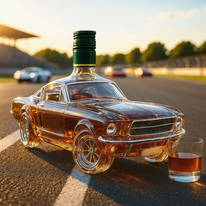 🎁🚗 Kreativna dekorativna boca od visokokvalitetnog stakla u obliku automobila – savršen poklon