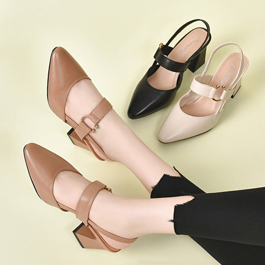 🔥🏆【Reducere de final de lună – 50% la fiecare pereche】✨【35-41】[Stil nou de vară] Sandale simple cu toc înalt pentru femei