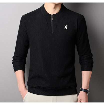 🔥 【M-4XL】Nová módna mikina z hrubého flisu s bleskom do polovice