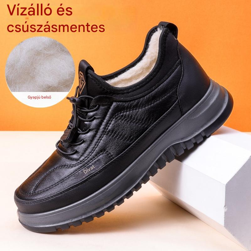 🔥【39–45】2025 Férfi téli sportcipő · Valódi bőr, vízálló és kényelmes · Meleg bársony belső · 45% kedvezmény + ingyenes szállítás