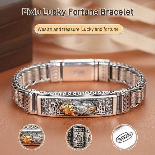 👑 Moda męska | Bransoletka Pixiu ze Srebra 925 💎 Elegancki amulet szczęścia