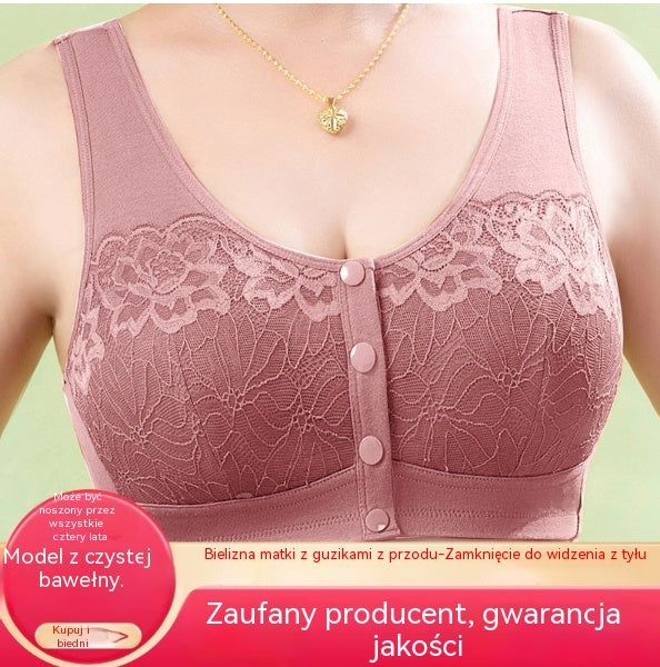 😍 3 szt. | Koronkowy biustonosz bez fiszbin – zapięcie z przodu, wygodny i lekki