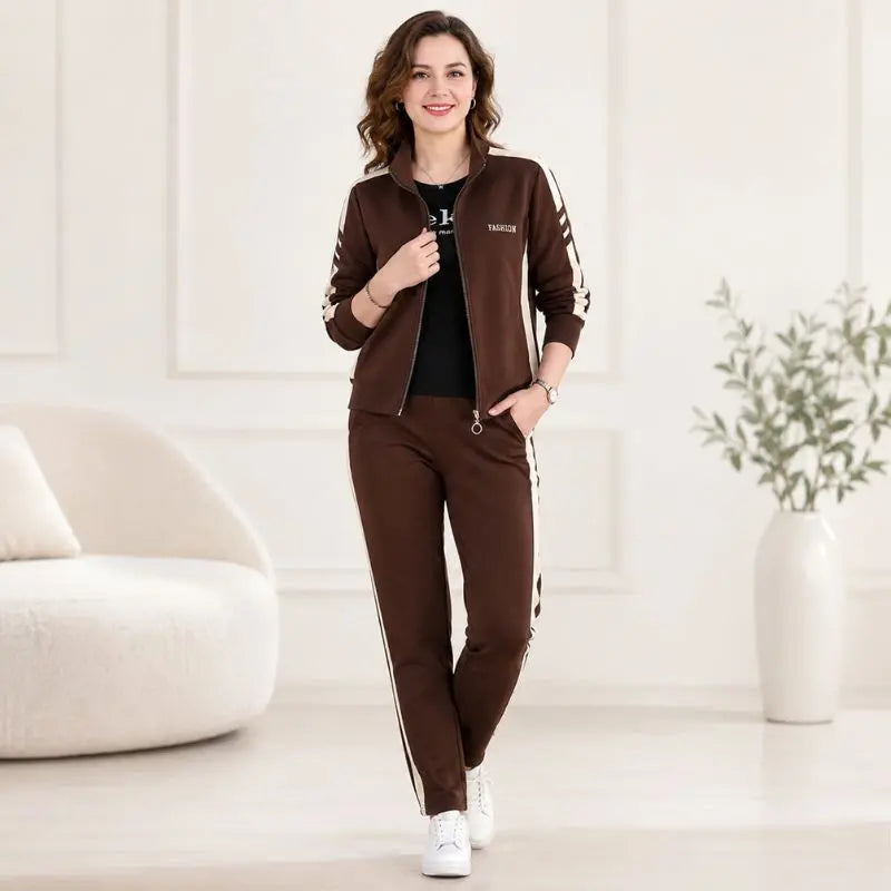 🔥【50% zniżki】🔥【M-5XL】【Kurtka + spodnie】😍 Nowy jesienny komplet sportowy casual, duże rozmiary