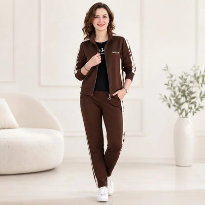 🔥【50% zniżki】🔥【M-5XL】【Kurtka + spodnie】😍 Nowy jesienny komplet sportowy casual, duże rozmiary