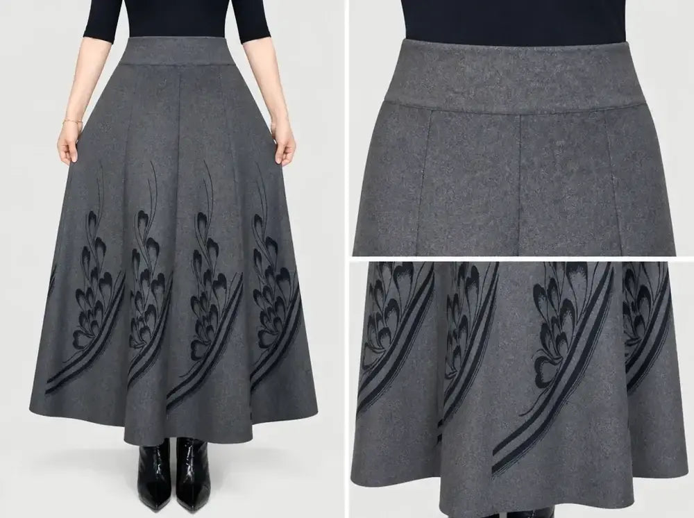 👗🎀 Spódnica damska z grubej wełny na jesień i zimę – ciepła, modna i uniwersalna