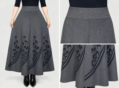 👗🎀 Spódnica damska z grubej wełny na jesień i zimę – ciepła, modna i uniwersalna