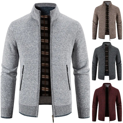 🔥【M-3XL】Męski, swobodny, polarowy sweter rozpinany