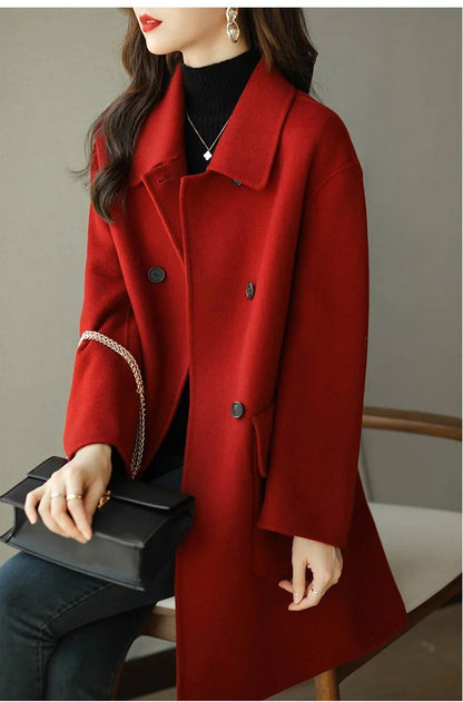🔥Nueva chaqueta de cachemir de doble capa para otoño-invierno – Alta calidad