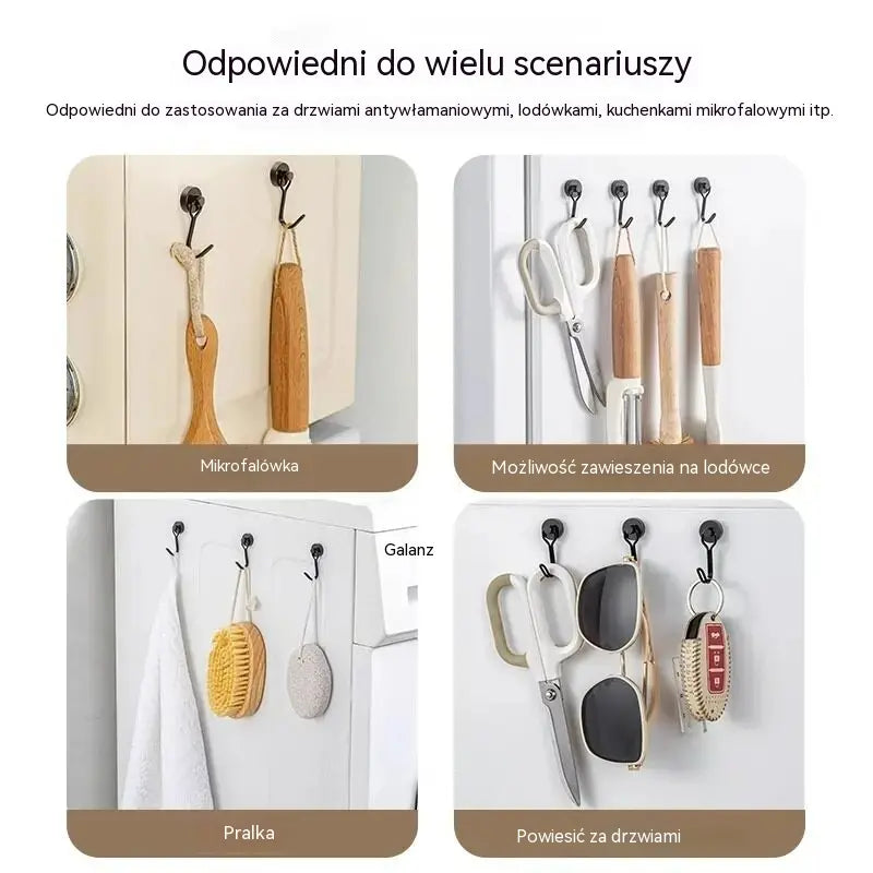 ⚓【10 sztuk】Metalowe haczyki magnetyczne – montaż bez wiercenia, maksymalne obciążenie do 18 kg