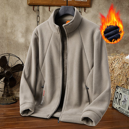 🔥【50% POPUST】 【M-5XL】 Moški debeli flisni jopič – na voljo v velikih velikostih, topel in udoben za jesen in zimo