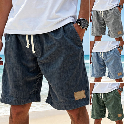 ⏳🔥【Ostatni dzień -50%】👖【S-5XL】【55-110 kg】Męskie casualowe szorty 2026 z efektem lnu i sznurkiem (duże rozmiary).