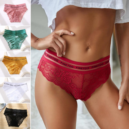 🔥【Set 5 bucăți】🎀Chiloți sexy din dantelă – Eleganți, comozi și feminini 💖