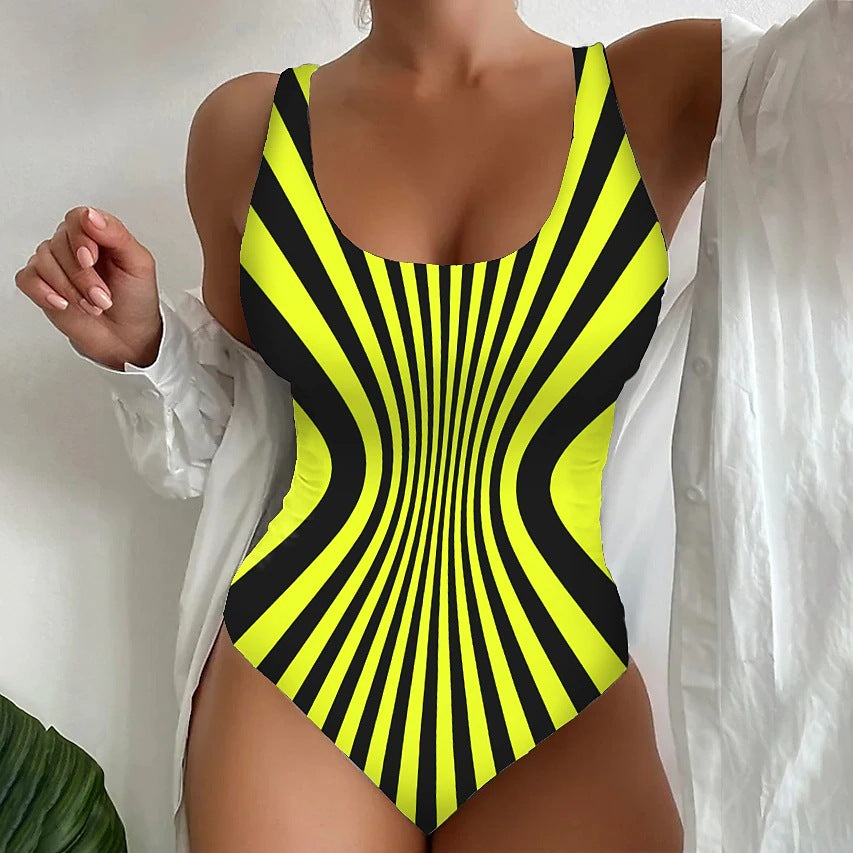 🩱S~5XL🏖️ Módne a Sexi Pruhované Jednodielne Plavky | Štýlový Letný Hit 2026 🌊💃