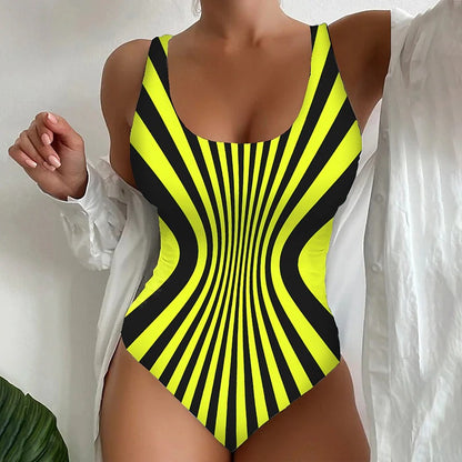 🩱S~5XL🏖️ Módne a Sexi Pruhované Jednodielne Plavky | Štýlový Letný Hit 2026 🌊💃