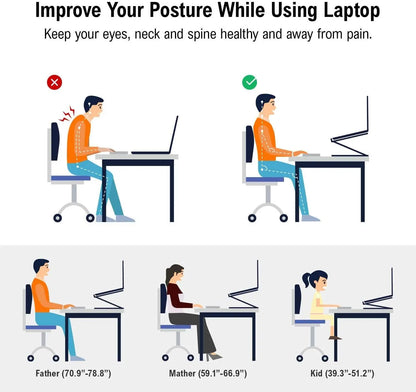💻Podstawka pod laptopa Obrotowa podstawka ze stopu aluminium ze stopu aluminium