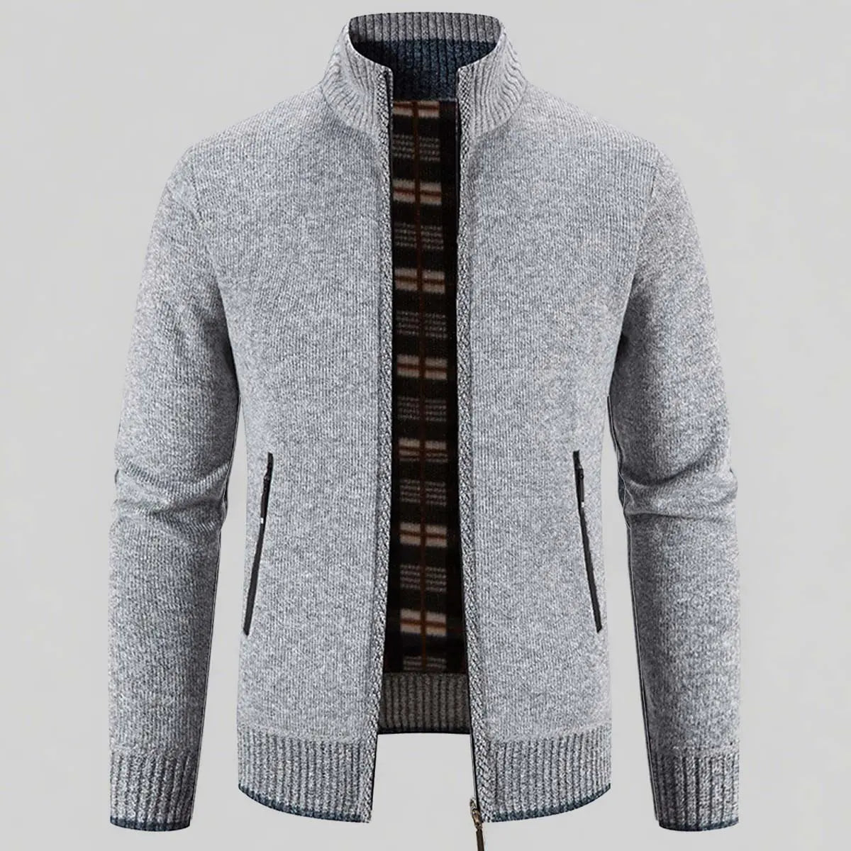 🔥【M-3XL】Męski, swobodny, polarowy sweter rozpinany