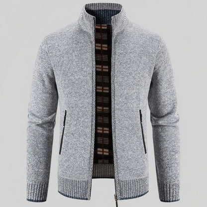 🔥【M-3XL】Męski, swobodny, polarowy sweter rozpinany