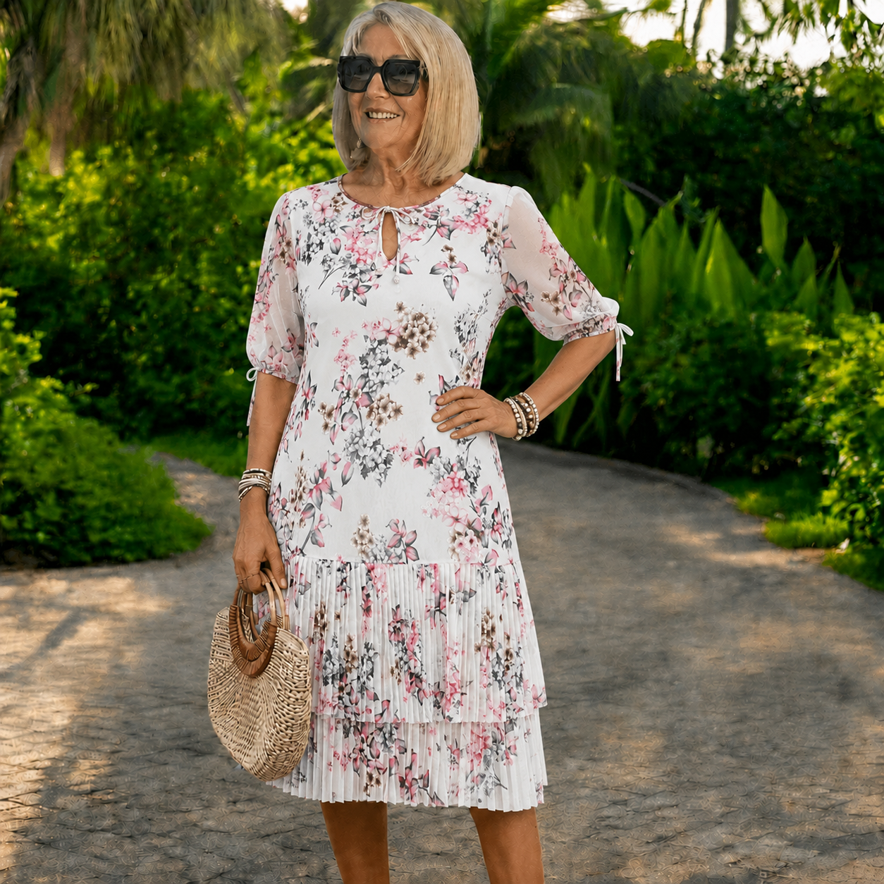 👗Płatność przy odbiorze❤️【S-5XL】eleganckie i modne sukienki szyfonowe