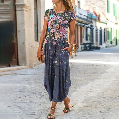 🌞👗【S-3XL】Fustă lungă de vară cu imprimeu 🌸 din bumbac Tencel – moale, texturată și confortabilă 💖✨