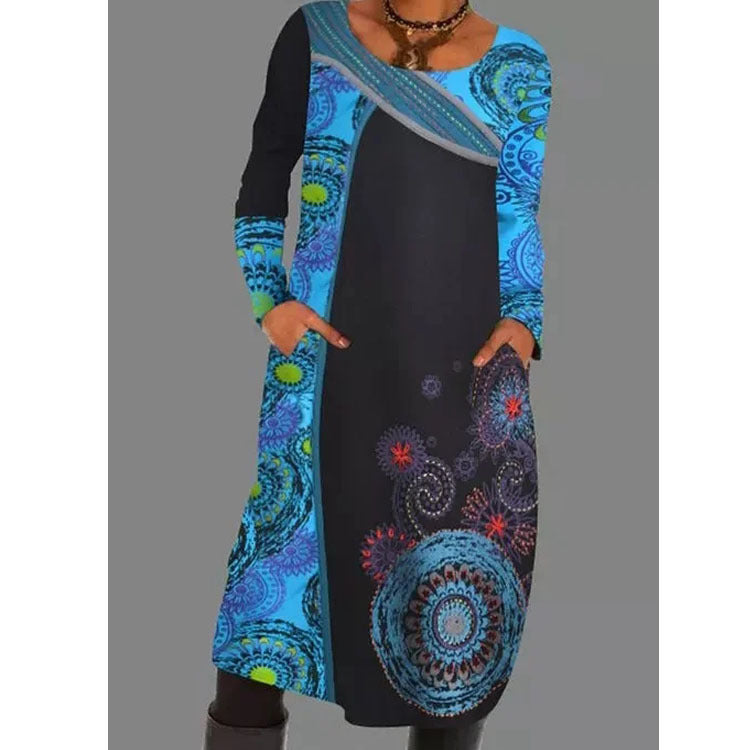✨🔥 【-50% sleva】【S–5XL】Nové podzimní a zimní šaty s 3D potiskem · Pohodlné, hřejivé a vhodné na každý den