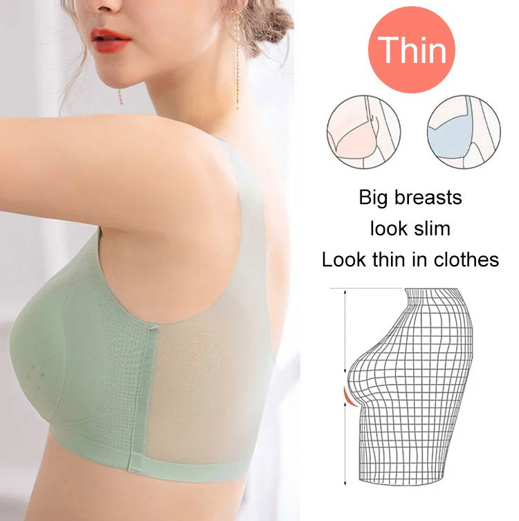 💖🌟【1 Sada = 3 Ks】2025 Bezšvová Push-Up Podprsenka z Ľadového Hodvábu ❄️ Ultra Pohodlná | Pre 40–120 kg | Sexy & Priedušná