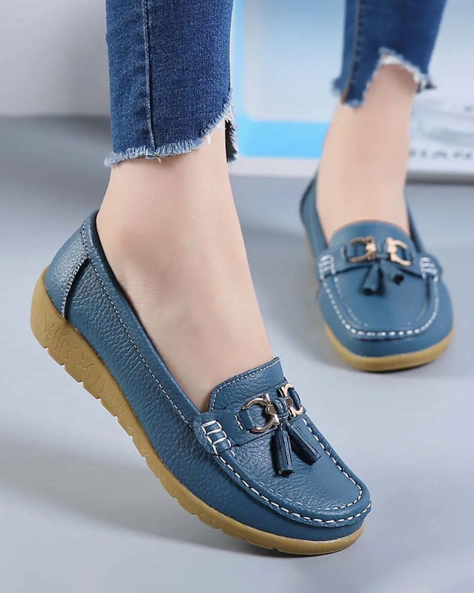 🔥【35-44】Nowe, oddychające i wygodne damskie skórzane buty z miękką podeszwą