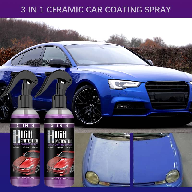 🚘🔥【Cumpără 2, Primești 1 GRATIS】🔥Spray auto 3-în-1: Vopsea, întreținere, dezinfectare, luciu și acoperire nano✨🌟Ofertă limitată + livrare gratuită