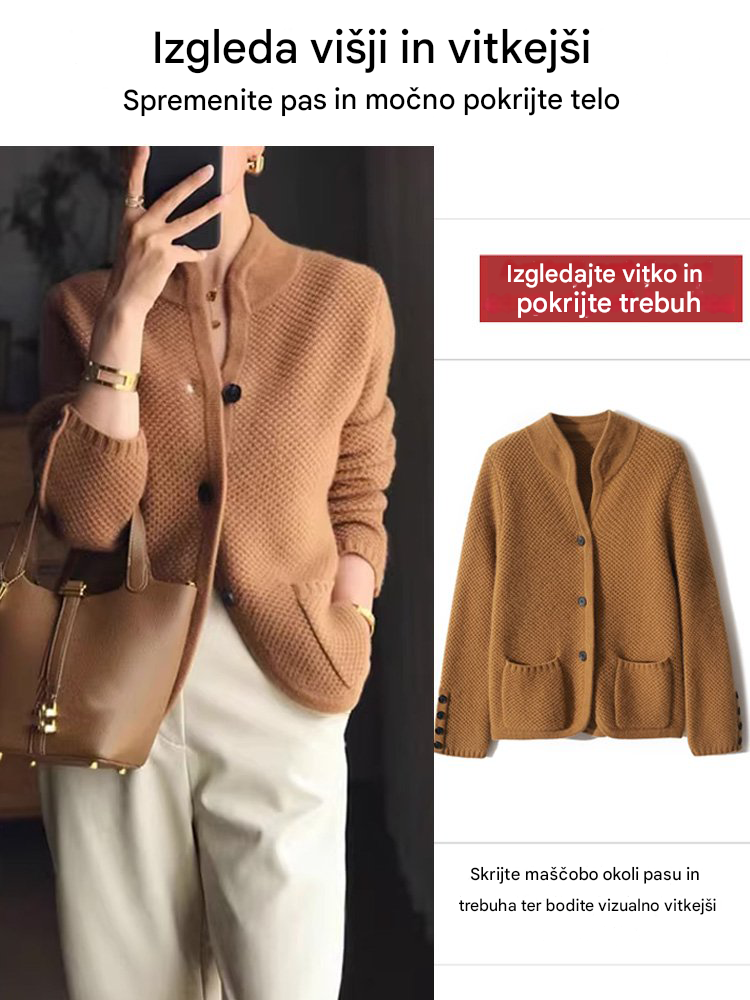 ✨【Omejena ponudba 50% popust】Francoski elegantni kašmirski plašč, lahek, topel in univerzalen