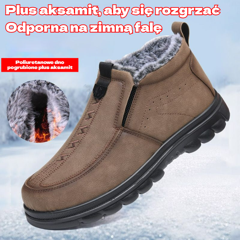 🔥 Pánská zimní bota pro každodenní nošení, kulatá špička, teplá a pohodlná