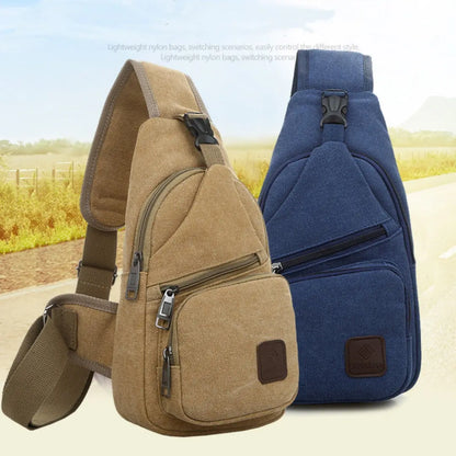 🎒Męska wodoodporna torba na ramię – wielofunkcyjna saszetka na klatkę piersiową z wieloma kieszeniami do podróży i codziennego użytku
