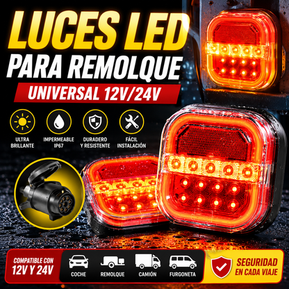 🚦【Uniwersalne 12V/24V】🚦 Lampy LED do przyczepy samochodowej