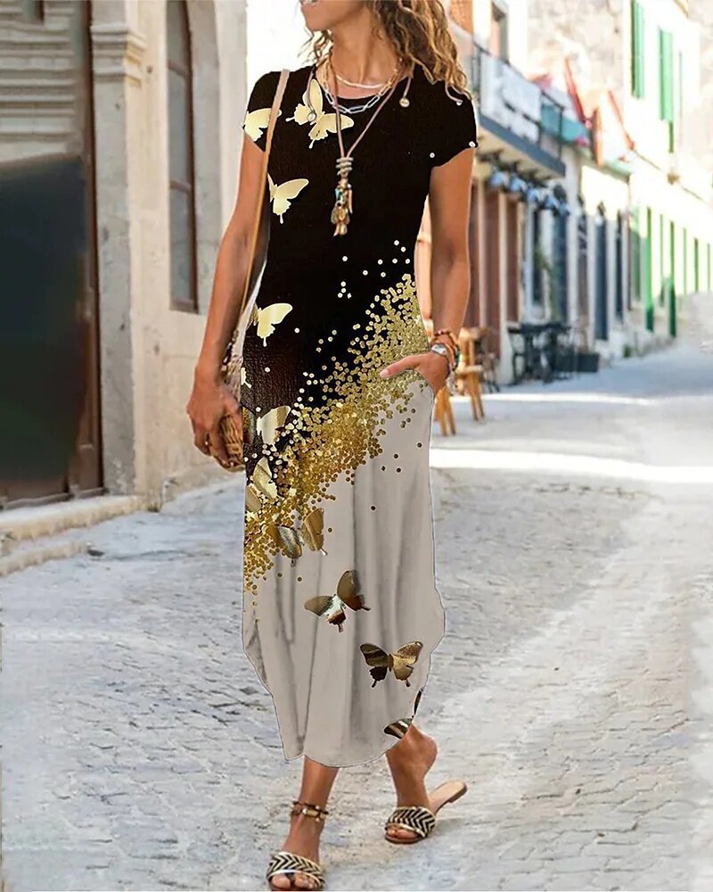 🌞👗【S-3XL】Fustă lungă de vară cu imprimeu 🌸 din bumbac Tencel – moale, texturată și confortabilă 💖✨